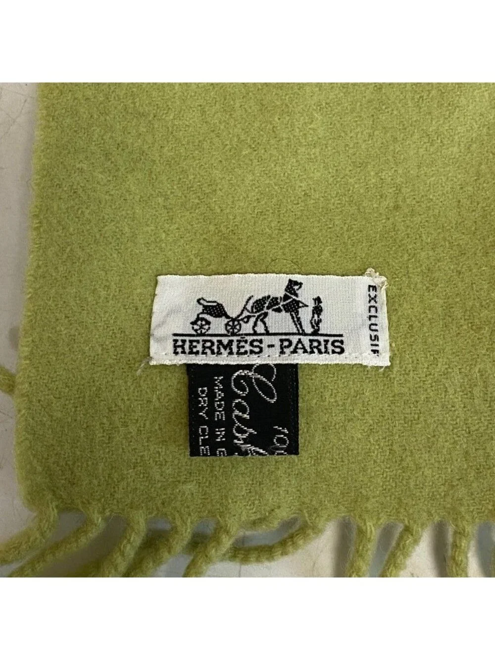 Hermes Cashmere Scarf Green